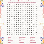 Wedding Word Search Fall Bridal Shower Game Falling In Love Fall