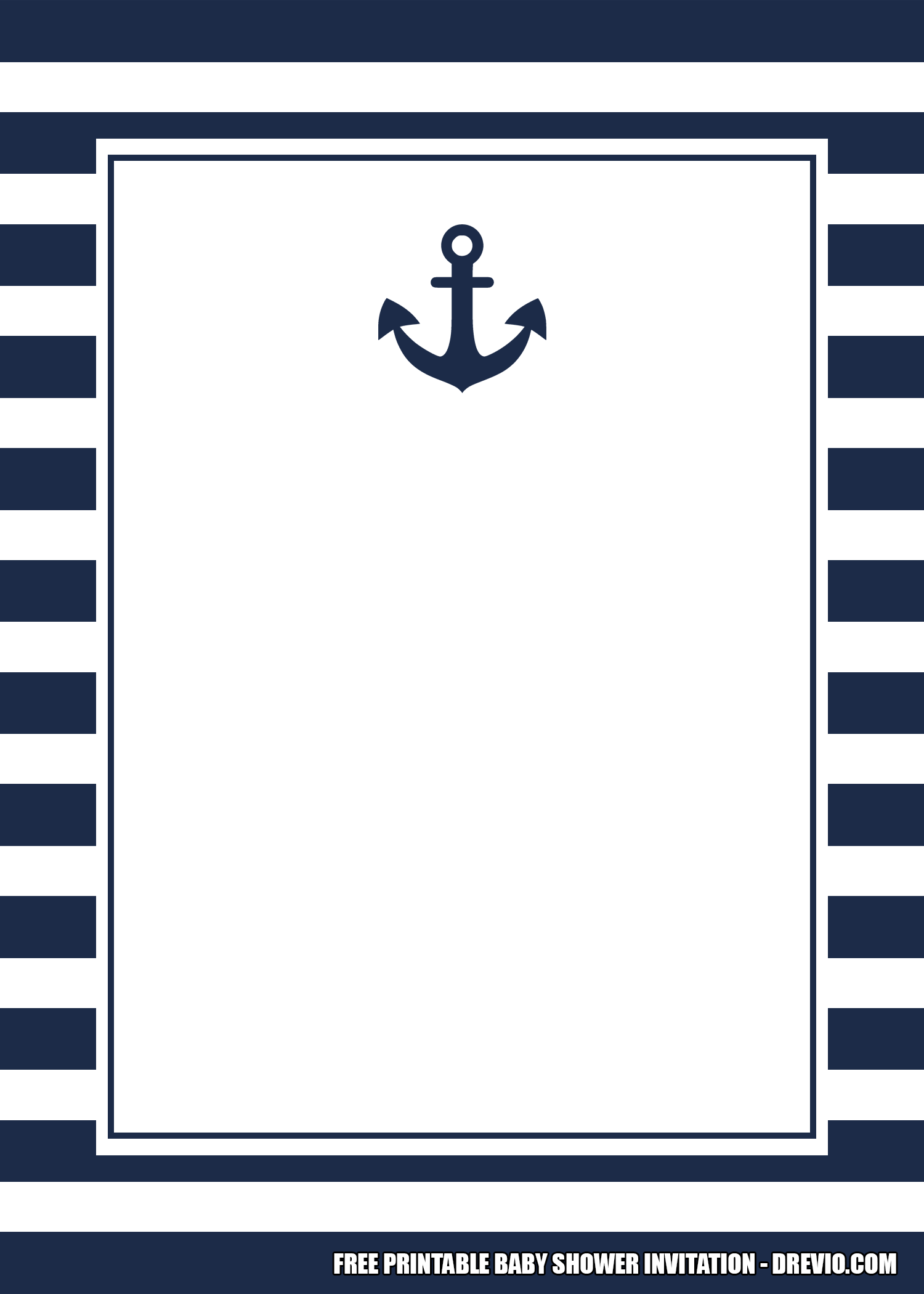 15 FREE Nautical Birthday Invitation Templates Nautical Baby Shower