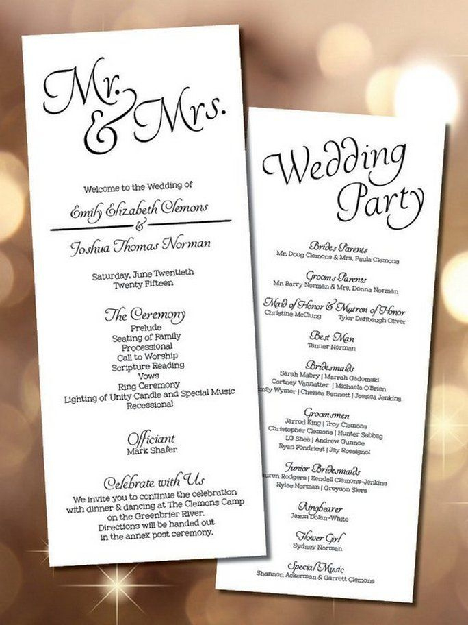 35 Simple Wedding Reception Program Sample Ideas Wedding Reception 