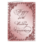 40th Wedding Anniversary Greeting Card Zazzle