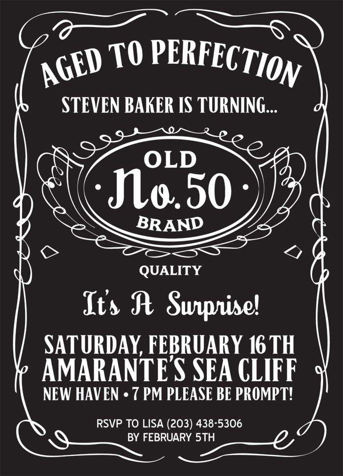 50th Birthday Invitations For Him Invitation Design Blog