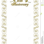 50th Wedding Anniversary Invitation Stock Illustration Illustration
