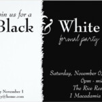 9 Black and White Party Invitation Designs Templates PSD AI Word