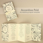 Accordian Fold DIY Wedding Program