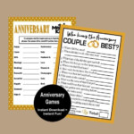 Anniversary Games 25th 25th 40th 50th 55th 60th 70th Etsy