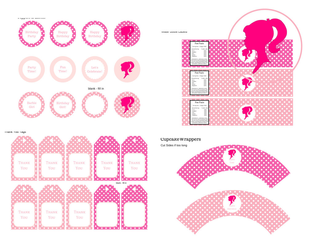 Barbie Birthday Pack Magical Printable