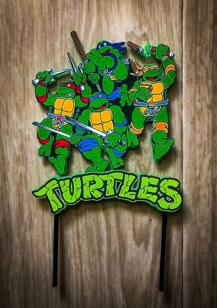 Cake Topper For Kids Topper With Print Gift Birthday Etsy Ninja 
