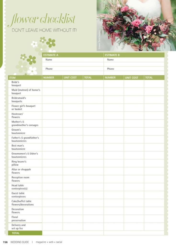 Day 288 pinterestChallenge Wedding Flowers Checklist Bridesmaid 