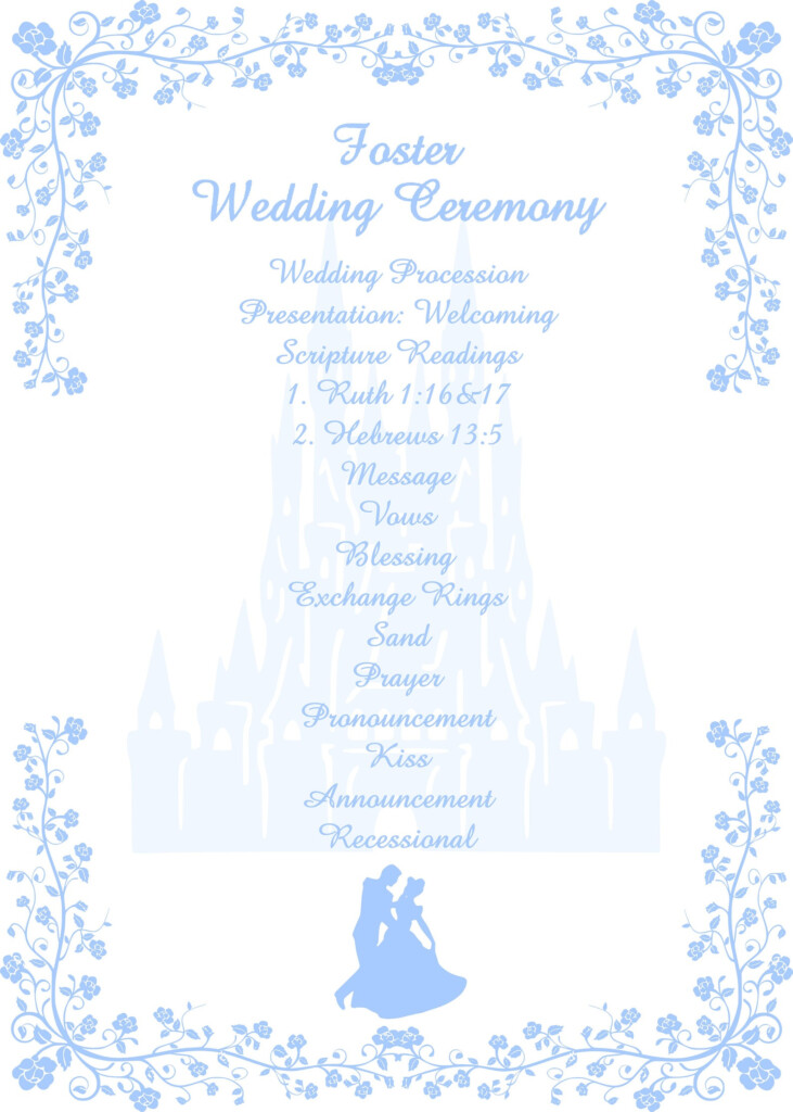 Digital Printable Cinderella Waltz Wedding Program Fan Be Etsy UK