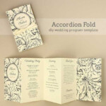 DIY Accordion Wedding Program Printable Wedding Program Template Diy