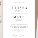 Download Printable Minimalist Formal Wedding Invitation PDF