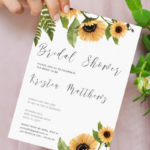 Download Printable Sunflower Bridal Shower Invitation PDF