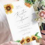 Download Printable Watercolor Sunflower Wedding Invitation PDF