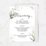 Editable Itinerary Template PDF Template Bachelorette Weekend