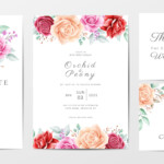 Floral Wedding Invitation Cards Template Set 673328 Vector Art At Vecteezy
