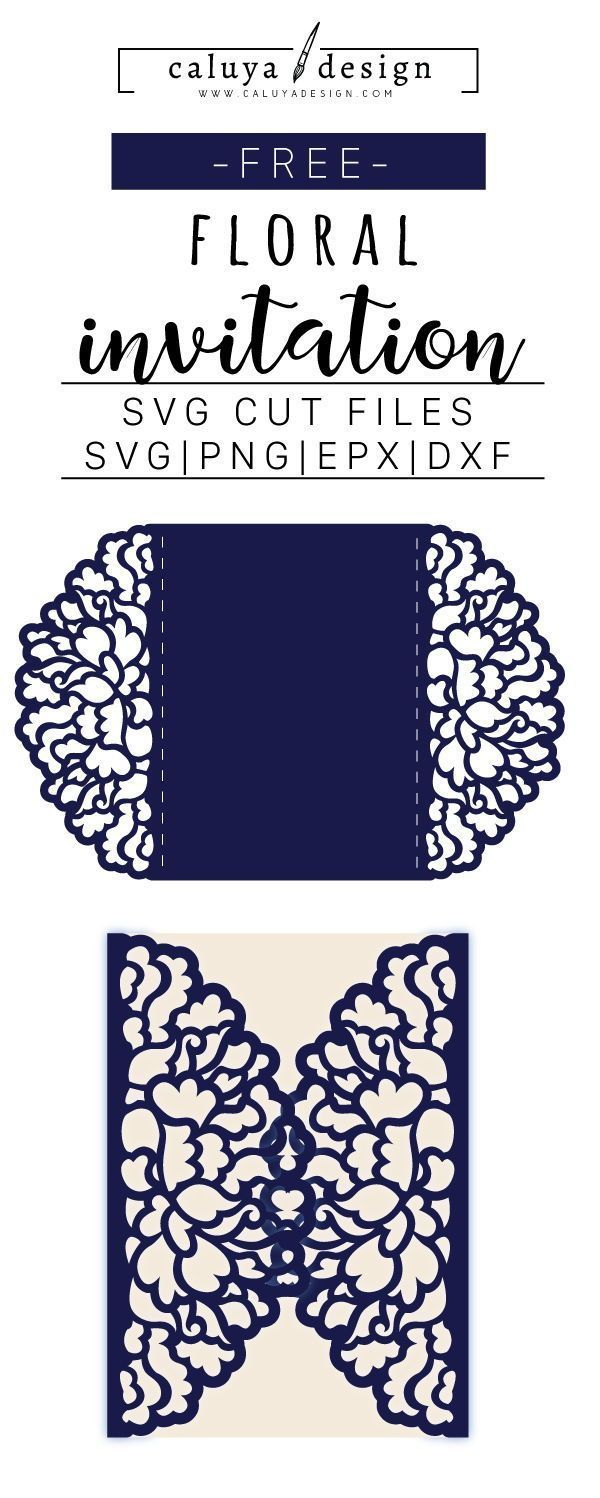 Free 7x5 Floral Invitation SVG DXF PNG EPS By Free Printable Clip