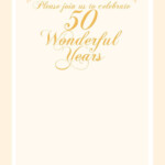 Free Anniversary Invitation Templates Wedding Gallery 50th