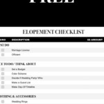 Free Elopement Small Wedding Checklist Printable Checklist To Help