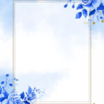 FREE Printable Blue Rose Themed Baby Shower Invitation Templates
