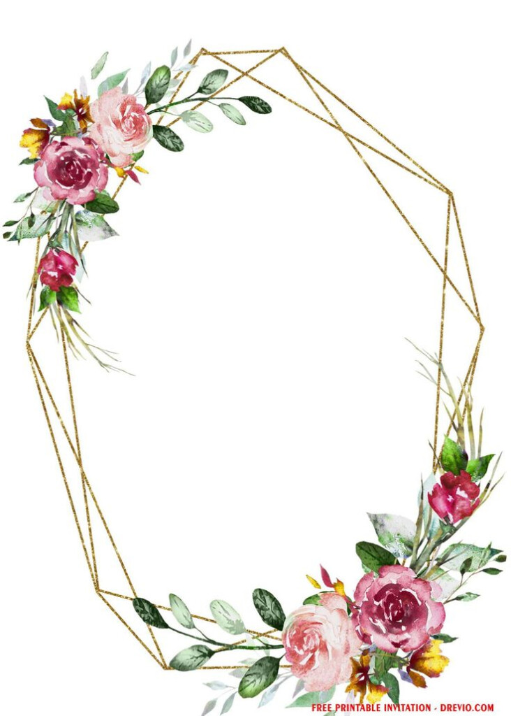  FREE Printable Garland Invitation Card For Any Occasions