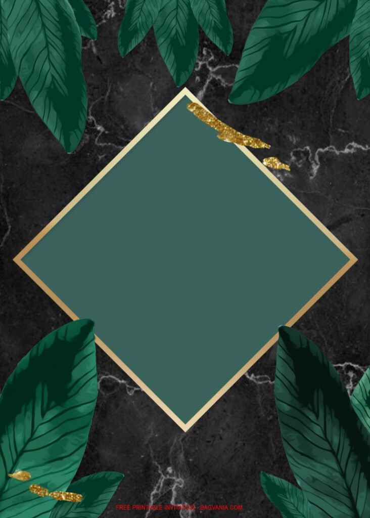 FREE Printable Green Tropical Party Invitation Templates Bagvania