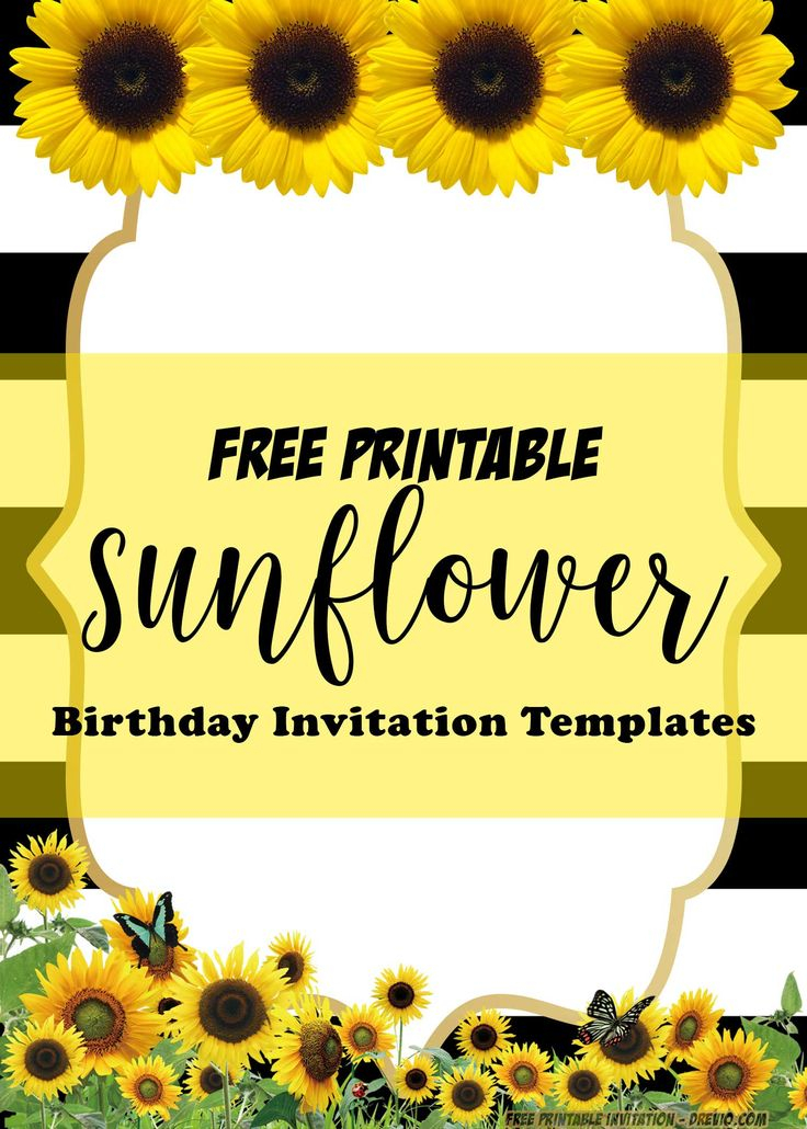 FREE Printable Sunflower Birthday Invitation Templates Birthday FREE Printable Sunflower Birthday Invitation Templates Birthday