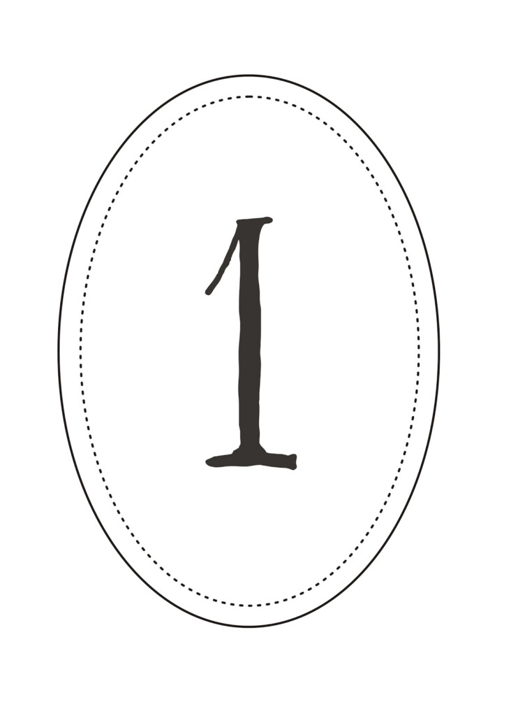 Free Printable Wedding Table Numbers