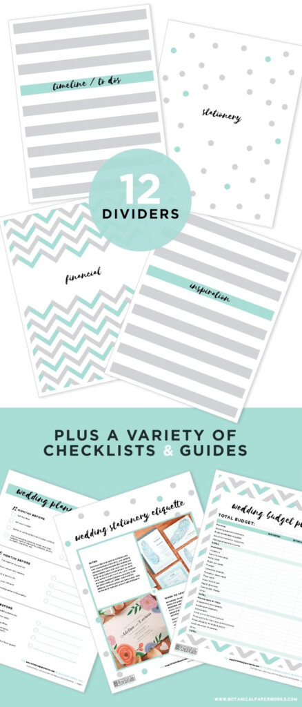  free Printables Wedding Planning Binder Download With NEW Bonus Pages 