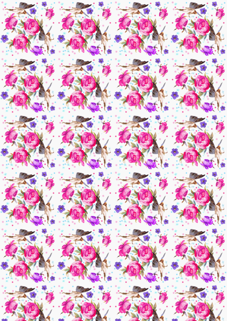 Free Scrapbook Paper Garden Flower Fairies Large Rooftop Post 