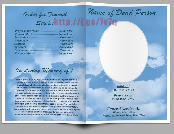 Funeral Program In Word Australia Outside Pages Download Http 