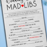 Gray Wedding Mad Libs Wedding Vow Mad Libs Wedding Libs Mad Libs Bridal