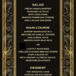 Great Gatsby Menu Printable Menu Cards For Wedding Etsy