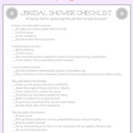 Handy Printable Checklist To Help Plan The Perfect Bridal Shower From