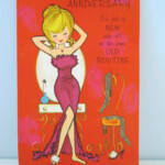Happy Anniversary Vintage Greeting Card To My Husband