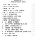He Said She Said Game Rustic Wander Bridal Shower Bridal Shower