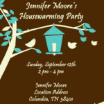 House Warming Ceremony Invitation New Little Bird Brown Housewarming