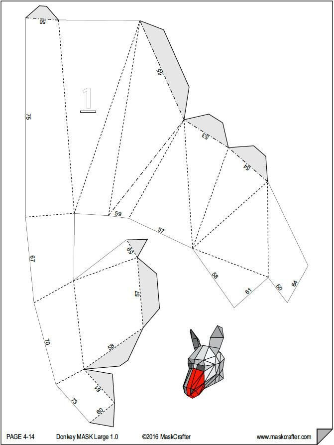 Image Result For How To Make A 3d Donkey Mask Mask Template Donkey 