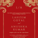 Indian Floral Frame Wedding Invitation Template free Greetings