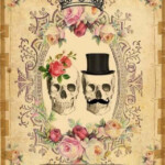 INSTANT Digital DOWNLOAD DIY Printable Gothic Victorian Skull Couple