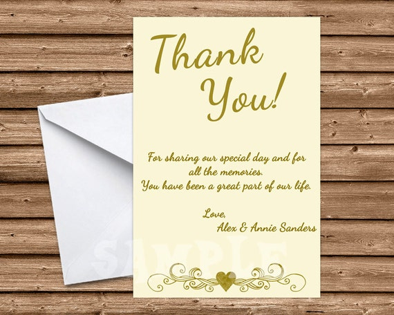 Ivory Wedding Anniversary Thank You Cards By PartyPrintExpress