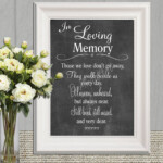 Memorial Sign Printable In Loving Memory Print Wedding