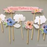 Mother s Day Cake Ideas Free Printable Floral Cake Topper Decoration