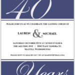 Now And Then Photo 40Th Anniversary Party Invitation 40th Anniversary