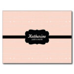Personalized Stationary Peach With White Arrows Postcard