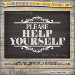 Please Help Yourself Sign Wedding Bathroom Basket Sign Bathroom