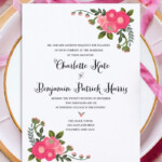 Print Pink Flowers Free Printable Invitation Templates Free