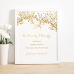Printable In Loving Memory Sign Tree Sign 8x10 Wedding Signage