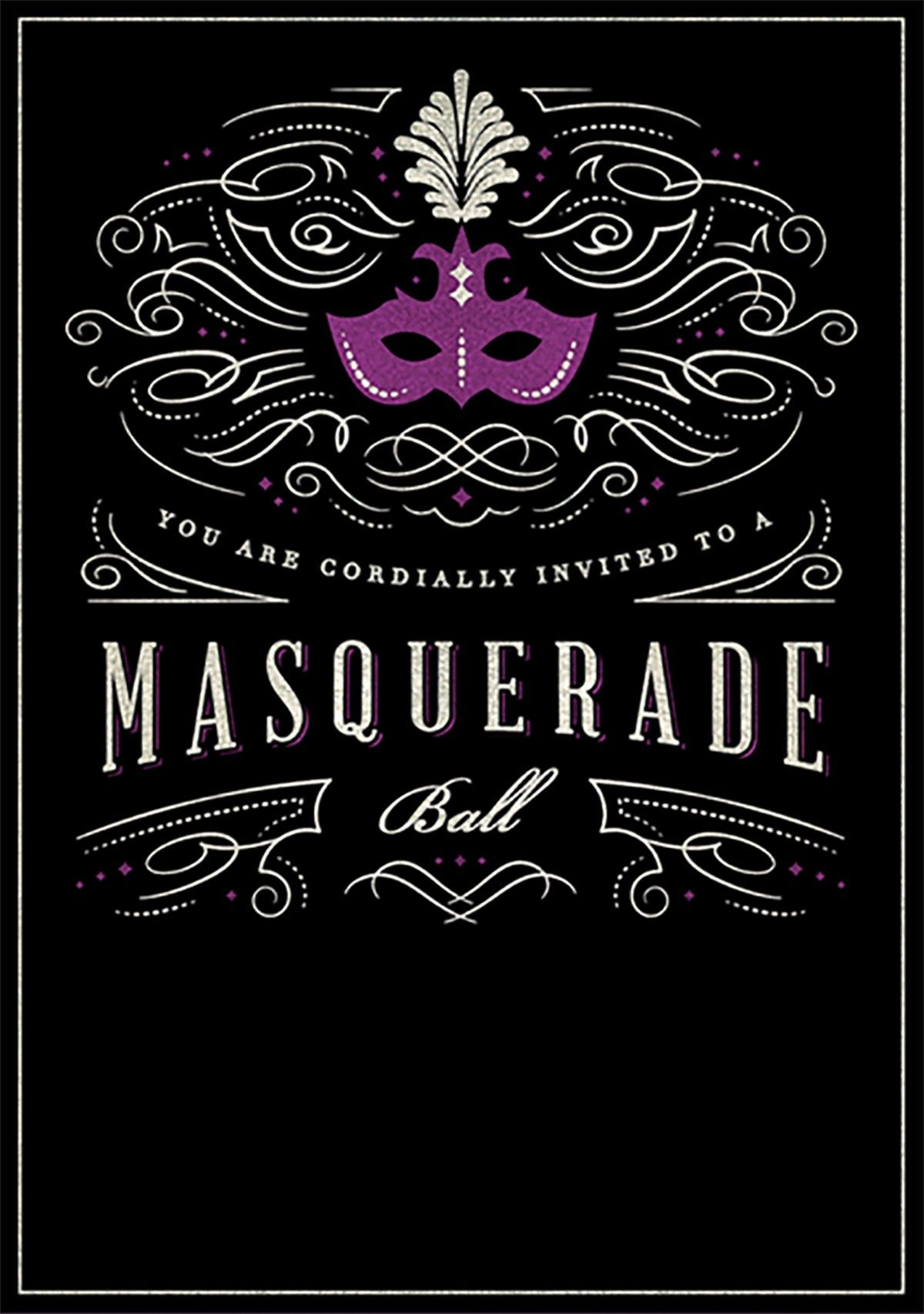 Printable Masquerade Birthday Invitation Template Masquerade Printable Masquerade Birthday Invitation Template Masquerade