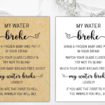 Printable My Water Broke Baby Shower Game Instant Download Bobotemp