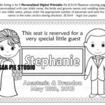 PRINTABLE Personalized Wedding Favor Placemat Childrens Etsy